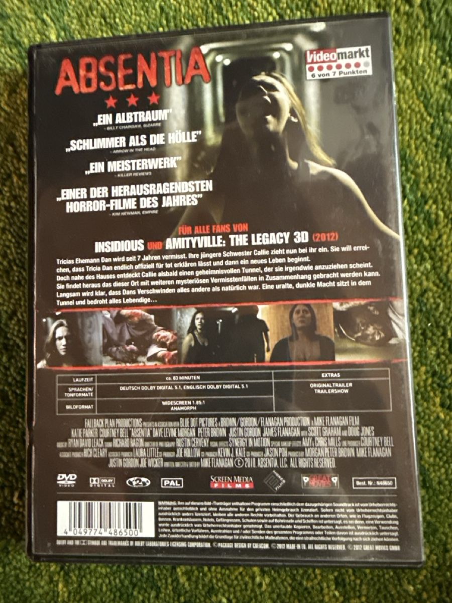 Tutti i DVDs: DVD Absentia – Usato da Dettighofen (Lengwil) venduto da Dolol 1
