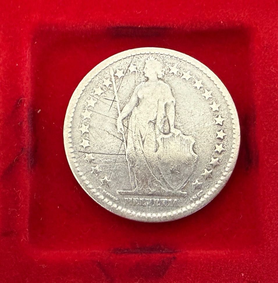 Alle Münzen: 2.00 Franken Stück 1875 - silber – Gebraucht aus Samedan von Gischpel25 1