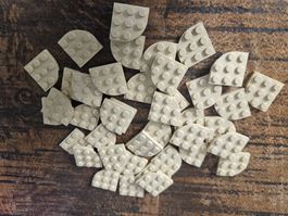 lego 30357 lot de 40 pièces Tan Plate, Round Corner 3 x 3
