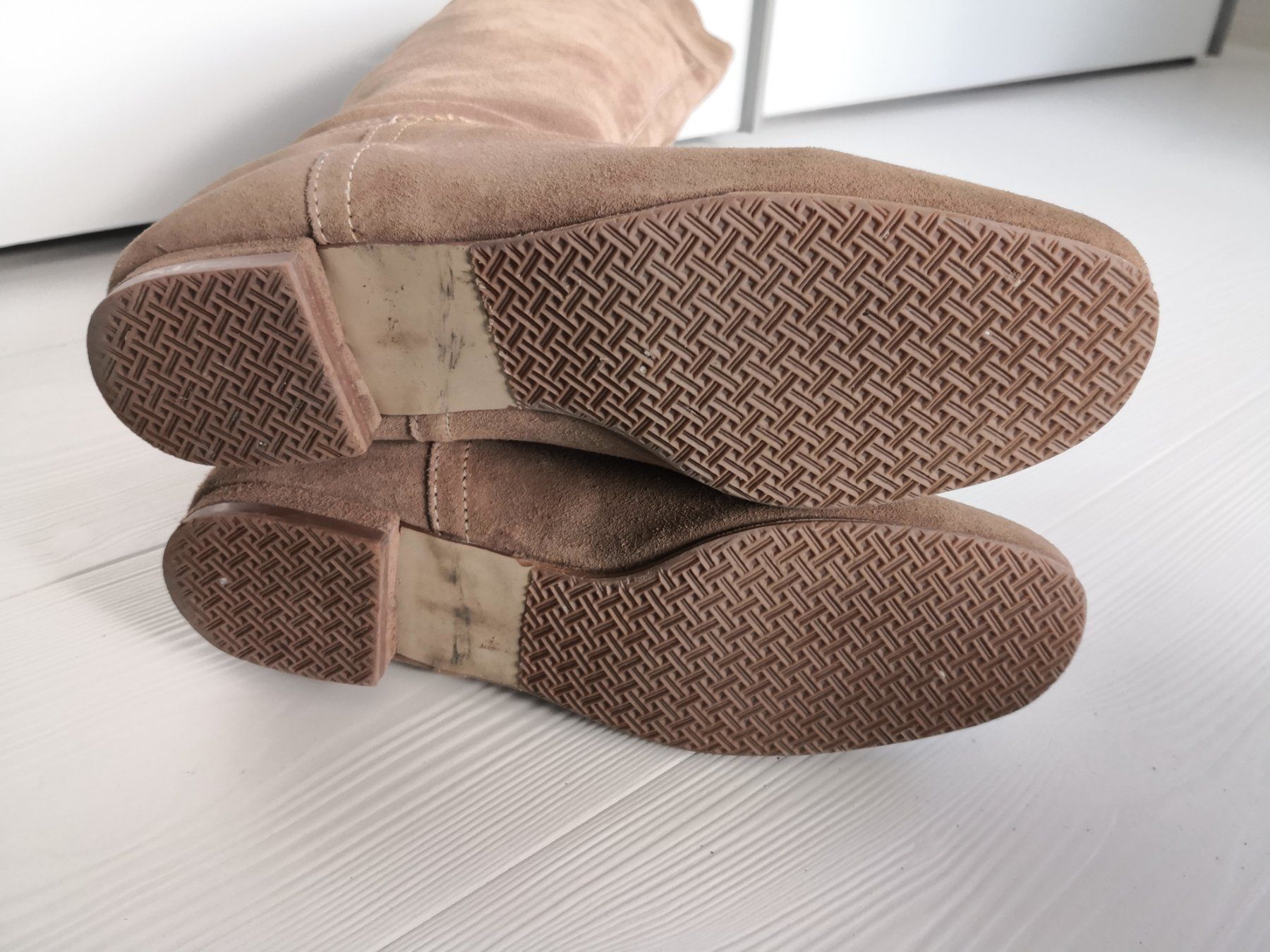 Mango Scarpe da donna: 🤩MANGO WILDLEDER-STIEFEL, BEIGE – Usato da Olten venduto da Naja-Twins-Twins 9