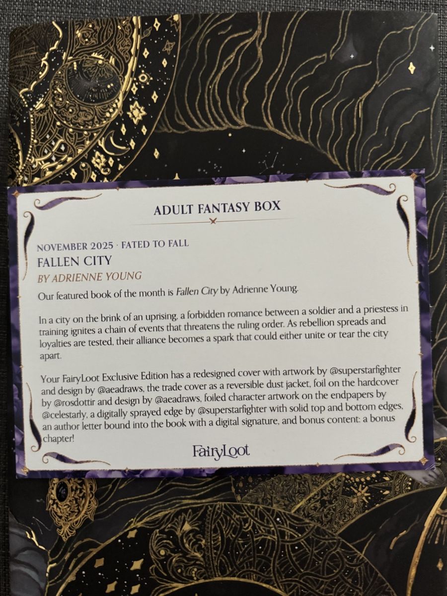Libri: Fallen City Fairyloot Special Edition – Nuovo (secondo la descrizione) da Schwyz venduto da sar_6zp9 5