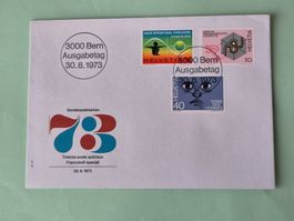 1. Tagesbrief Sonderpostmarken 30.8.1973 gestempelt