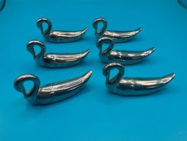 6x Messerbänkli Schwäne