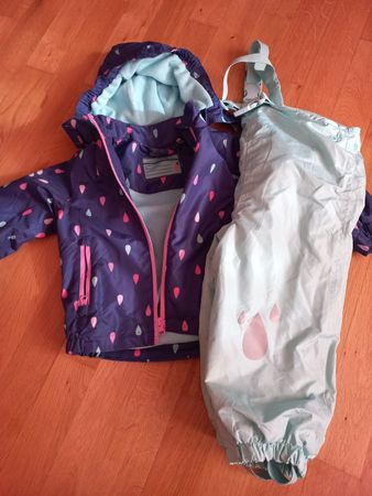 Regenjacke+Hose, gefüttert, Grösse86/ 92