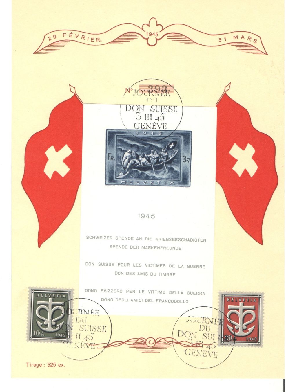 Alle Briefmarken: Spendeblock – Gebraucht aus Echichens von mullerch