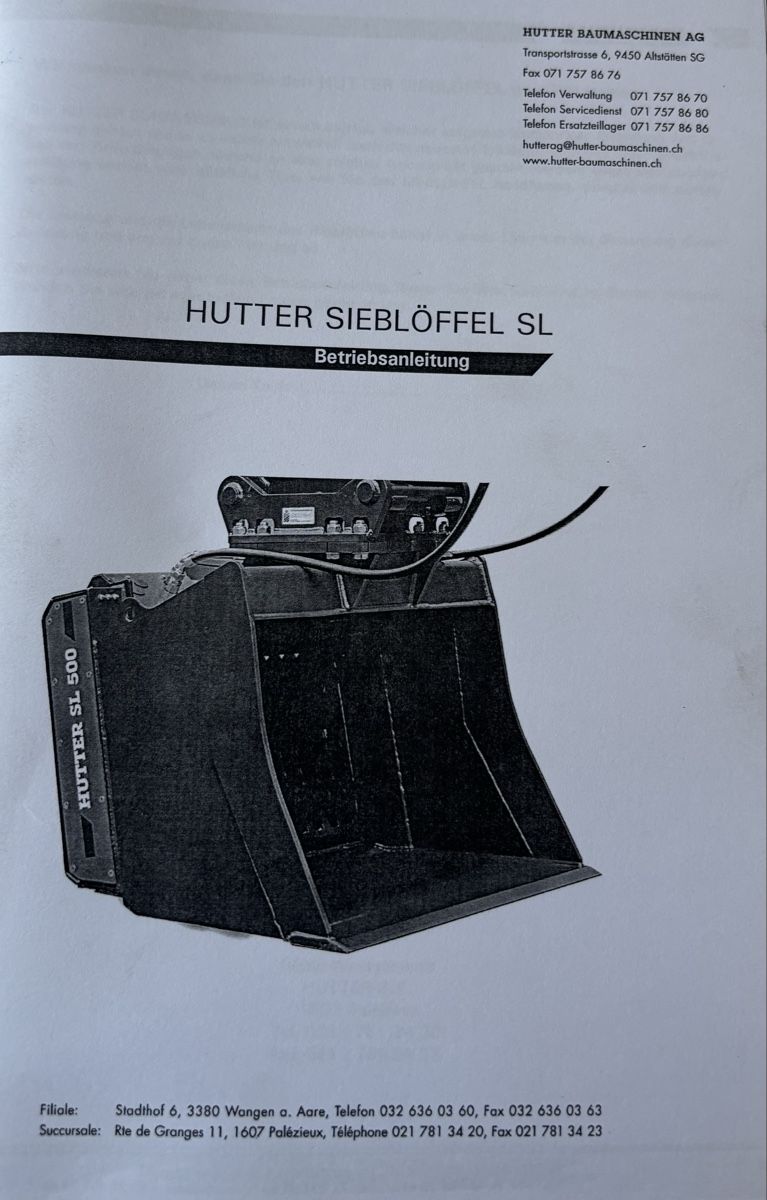 Hutter Escavatori: Sieblöffel Bagger – Usato da Agarn venduto da mat_z878 7