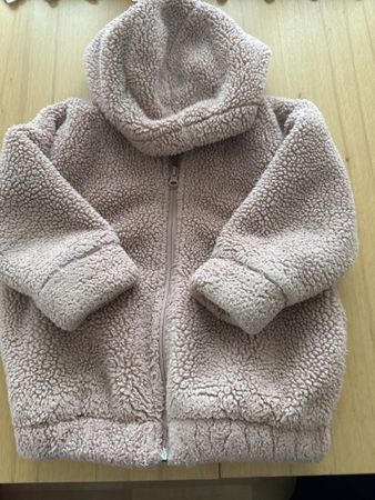 Teddy-Fleece Jacke mit Kapuze,Gr:98