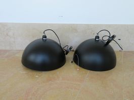 2er Set Hängelampen Schwarz & Gold