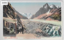 La Chapeau et la Mer de Glace - Litho