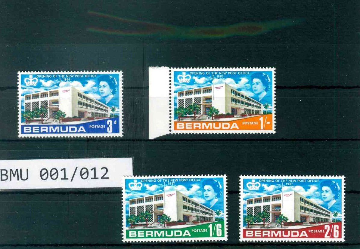 Alle Briefmarken: BERMUDA 4 BRIEFMARKEN GEBÄUDE / POSTAMT – Neu (gemäss Beschreibung) aus Marly von Stampfinder