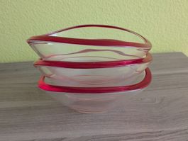 NEU! Glas Schalen 1 gross / 3 kleine, massiv
