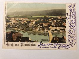 Gruss aus Feuerthalen 1901 (Lithokarte?)