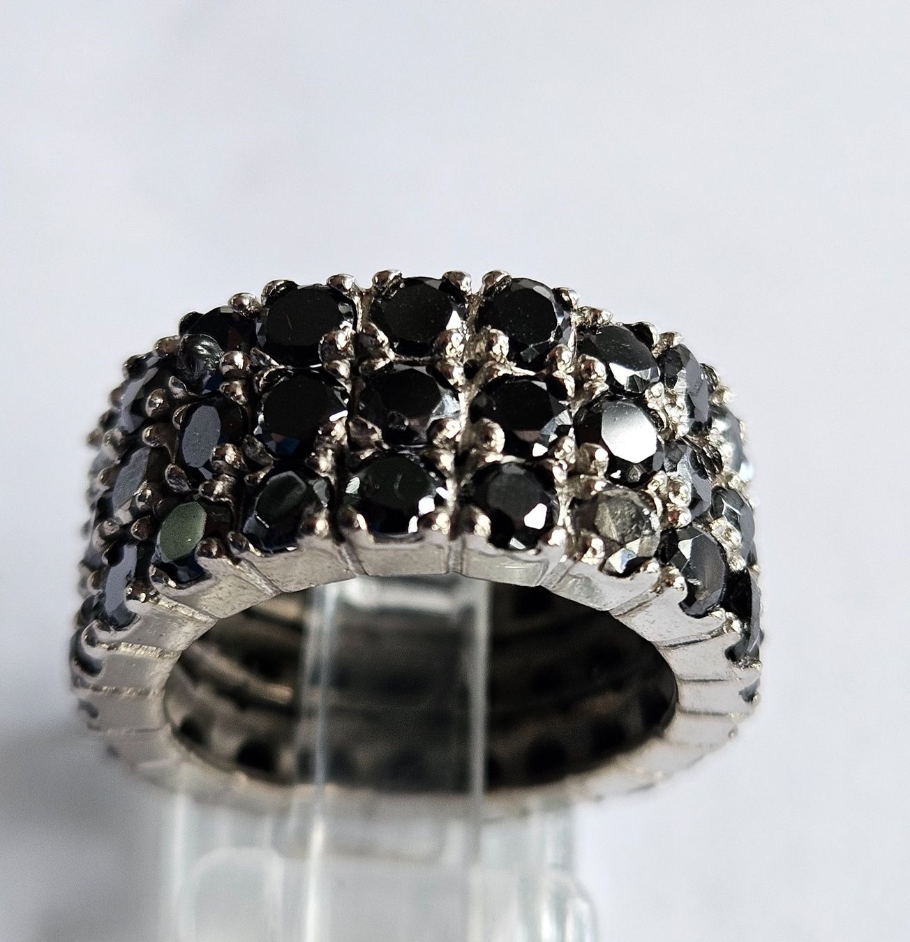 Onyx Ringe: Ring  black Onyx drei reihig Grösse 54 – Neu (gemäss Beschreibung) aus Zürich von adriben 9