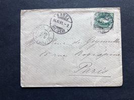 1891 Stehende Helvetia Nr. 67C sur Lettre Obl. BASEL Cat. 40