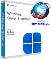 Windows Server 2025 Standard 24 CPU-Kerne und 50 CALs