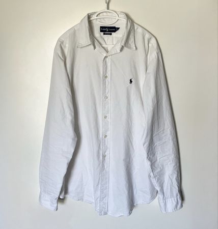 Polo Ralph Lauren Hemd Costom Fit Langarm Weiss 