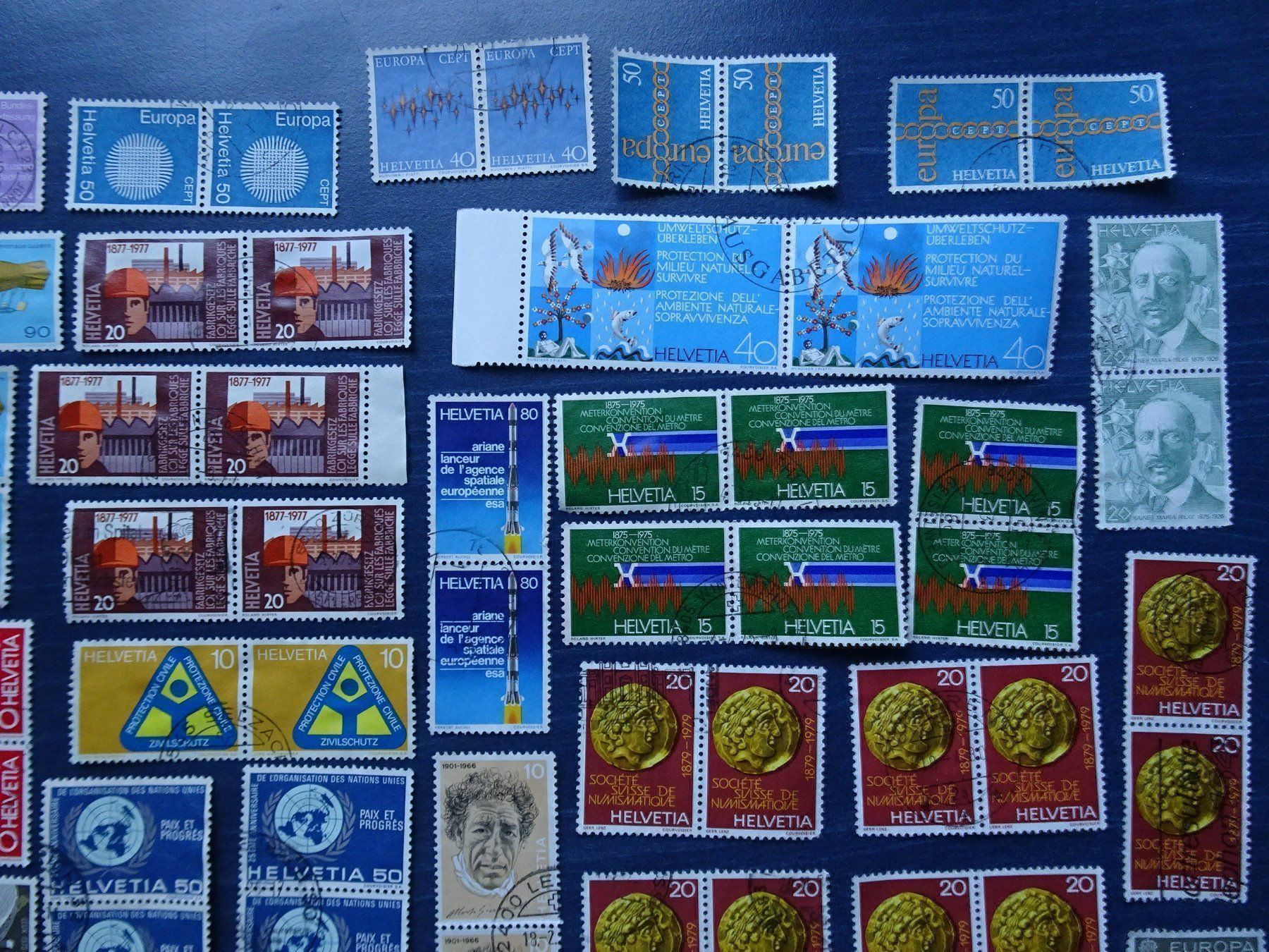 Tutti i francobolli: 1970-79 Div. 2er-Streiffen – Usato da Aadorf venduto da Chnorli-Furz 2
