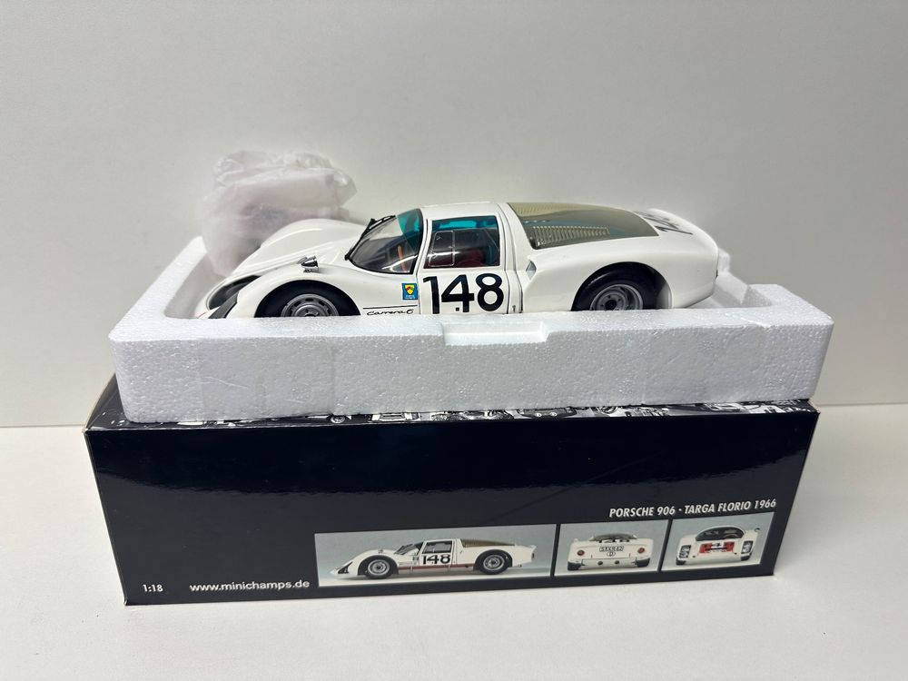 PORSCHE 906 world record Monza BP 1/18 MINICHAMPS WAP02103114 voiture miniature