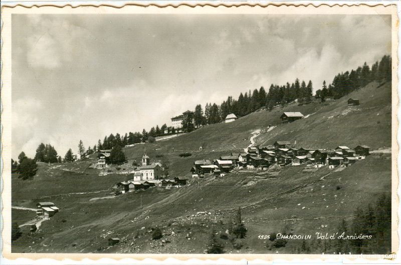 Cartoline postali: Chandolin - Val s'Anniviers + 1942 – Usato da Emmenbrücke venduto da teestube