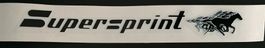 Supersprint Sportauspuff Aufkleber 19x2.5 cm schwarz NEU
