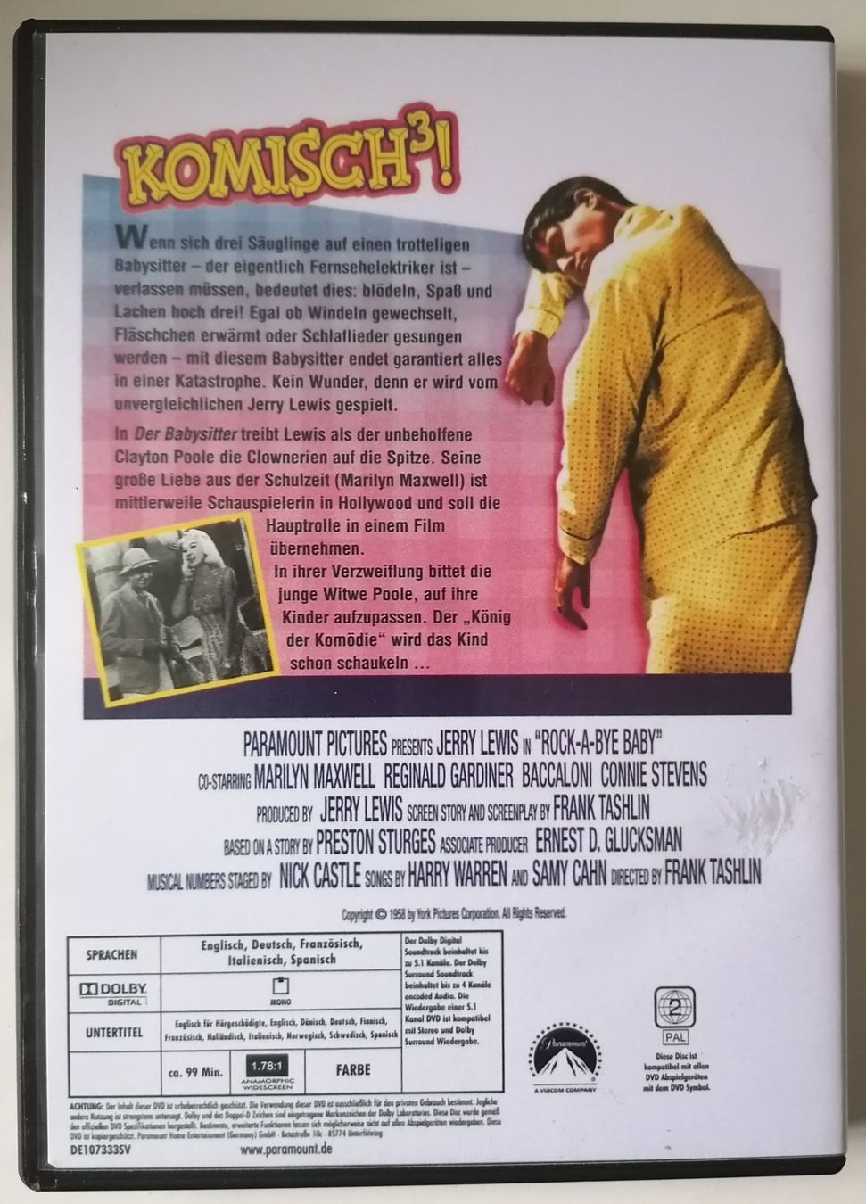 Alle DVDs: Jerry Lewis - Der Babysitter - DVD – Gebraucht aus Oberurnen von mackrokodile 1