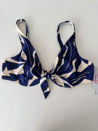 TRIUMPH, Bikini-Top SUMMER ALLURE, Grösse 44C, Weiss/Blau