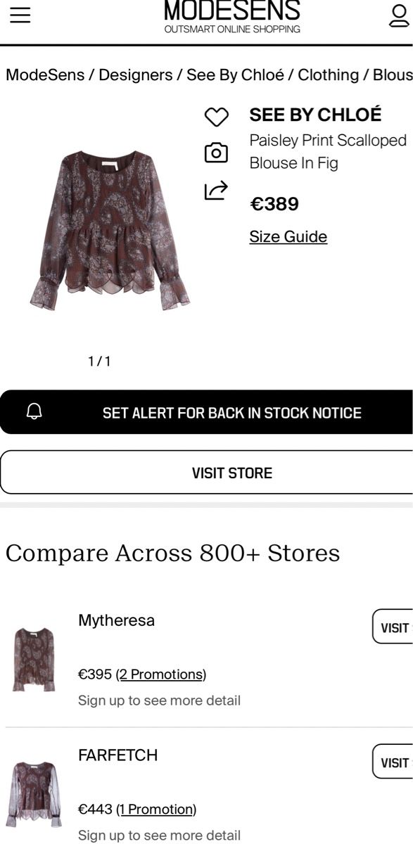 Chloé Camicette: See by Chloé, Blouse à Fleurs Bohème, Taille 36 – Nuovo (secondo la descrizione) da Morges venduto da sandy069 9