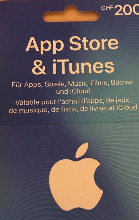 Apple I Tunes Karte  Acheter sur Ricardo