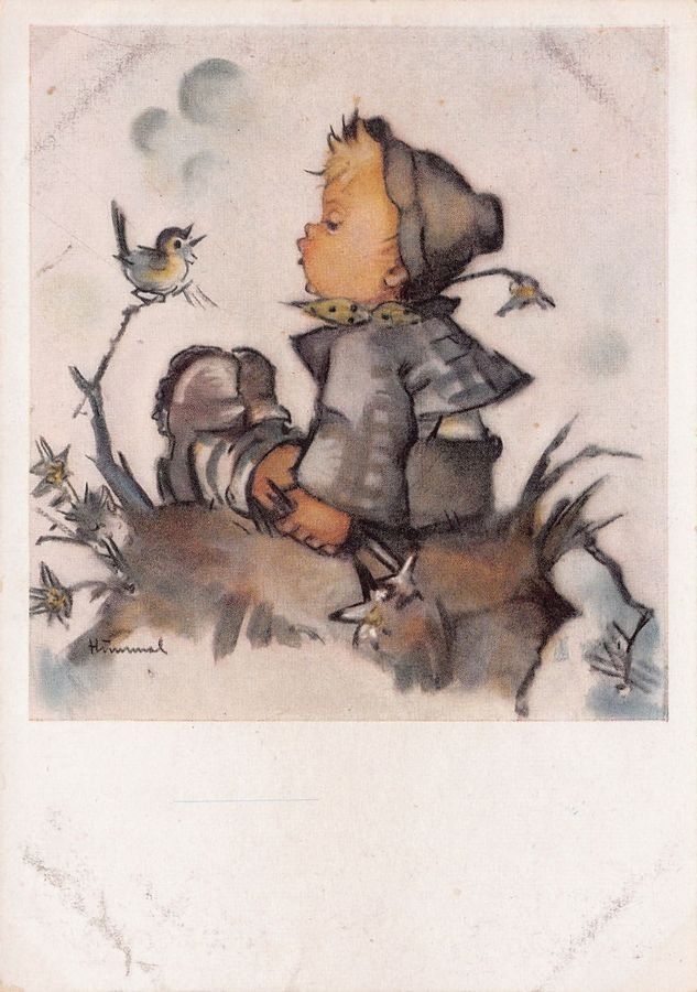 Cartoline postali: Kunst-AK, B. Hummel, Ein frohes Lied – Usato da Frauenfeld venduto da POML