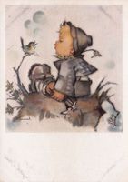 Kunst-AK, B. Hummel, Ein frohes Lied