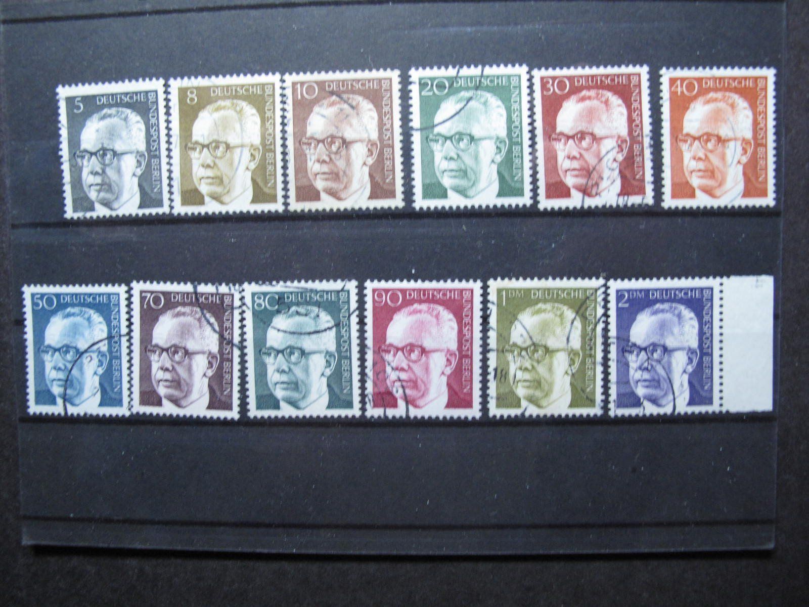 Alle Briefmarken: Berlin 1970 Bundespräsident Heinemann gest – Gebraucht aus Wil SG von fva01