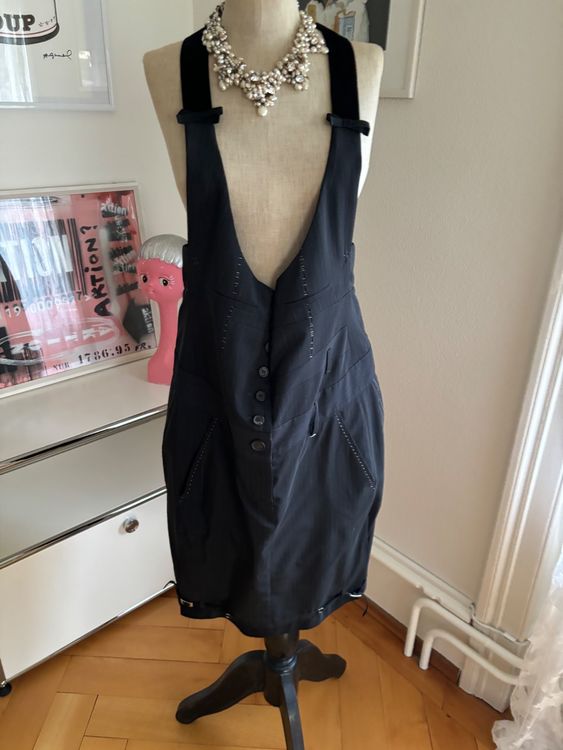 Robe En Laine Angora MARITHE FRANÇOIS GIRBAUD Taille 42 - NEUVE AVEC ÉTIQUETTES - Gris, Sans Manches, Longueur Genou