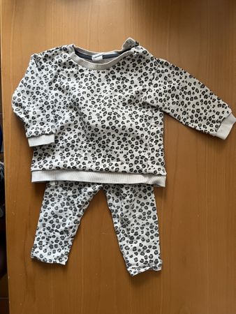 Kinder Set Leo Muster Pullover Hose Grösse 80