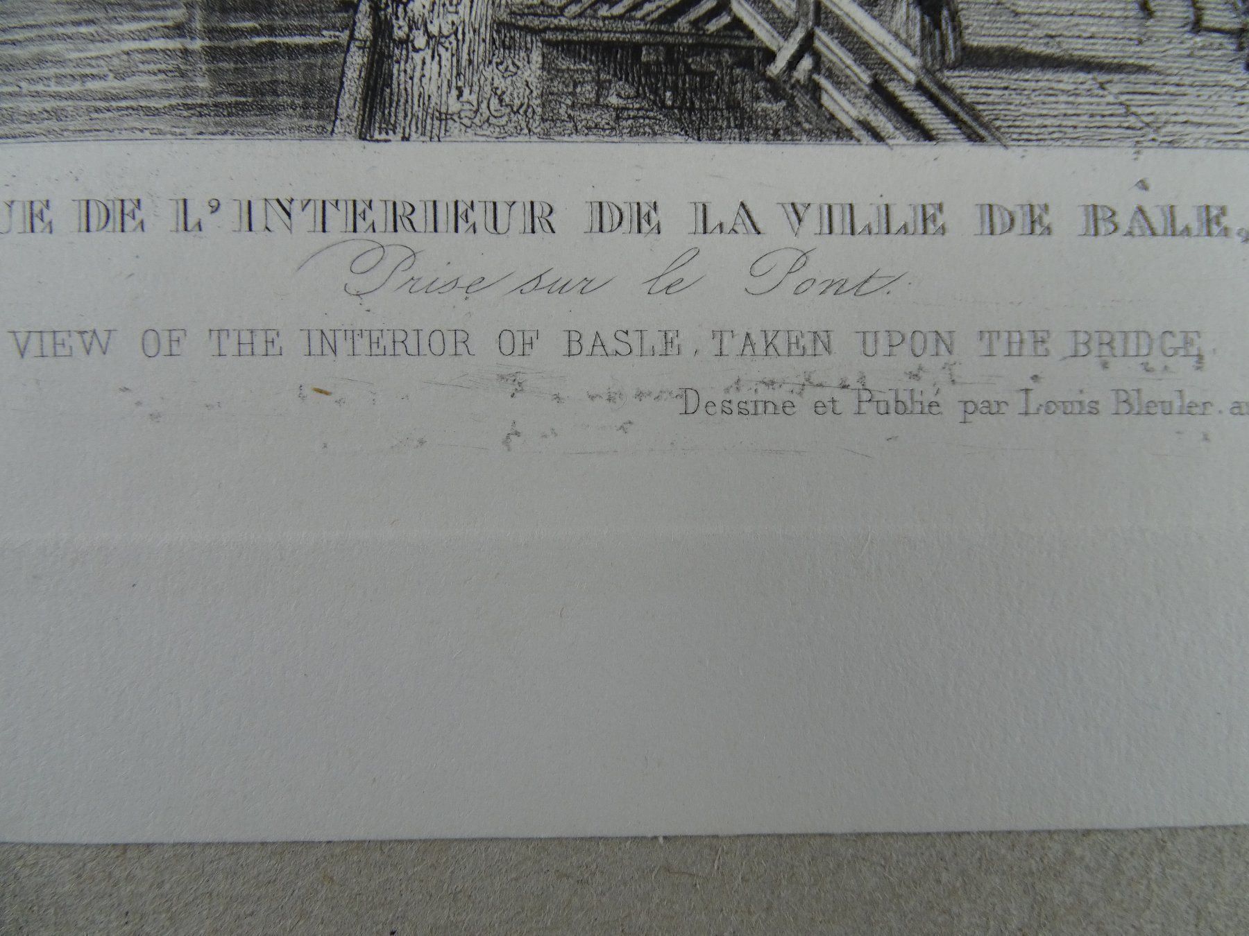 Stiche: BASEL, AQUATINTA 1843 – Gebraucht aus Grüningen von Kartensammler 5