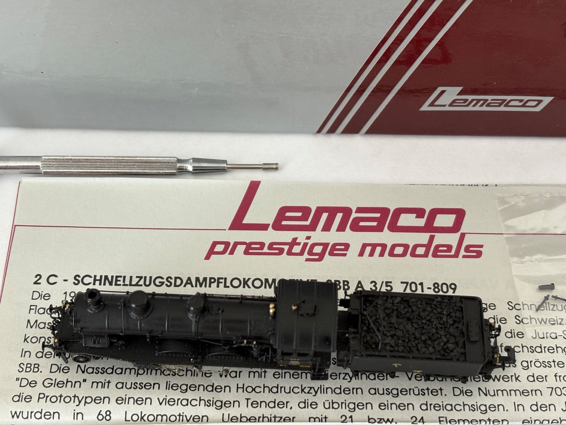 Lemaco Modellini di ferrovie: Lemaco N 010 Dampflok A 3/5 SBB 705 – Nuovo (secondo la descrizione) da Hauterive NE venduto da eriamch 1