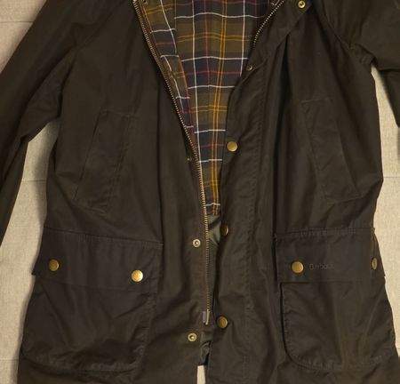 Barbour Wachsjacke Olive Grösse L - praktisch neu