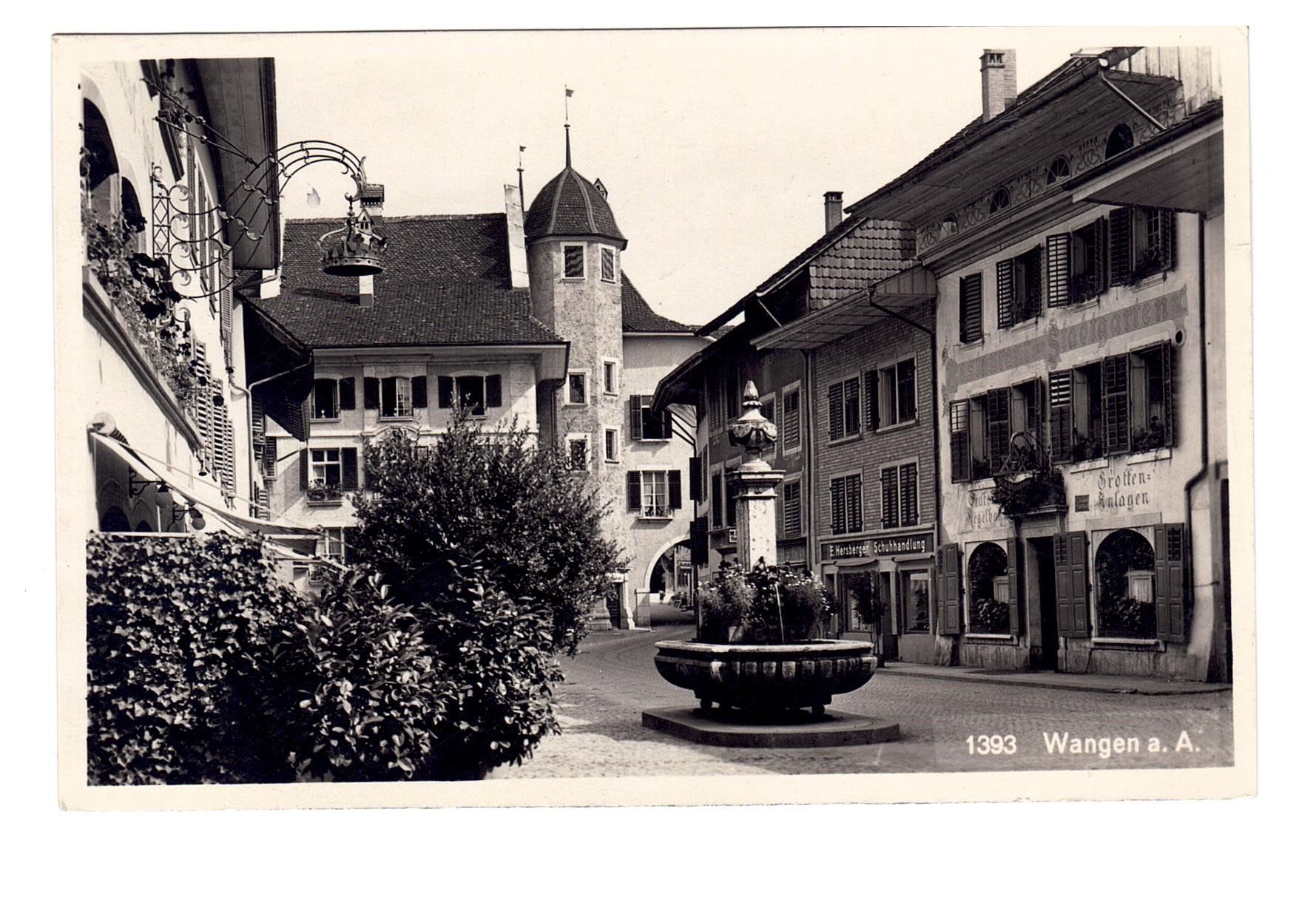 Cartoline postali: Alte Ansichtskarte Wangen a.A. mit Militärpoststempel – Usato da Büetigen venduto da philat