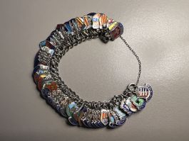 Bettelarmband Wappen Silber