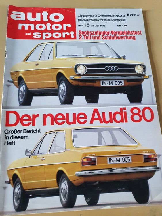 AMS 15/72 Audi 80 Jaguar XJ 12 BMW 2500 Granada Commodore xx (Gebraucht ...