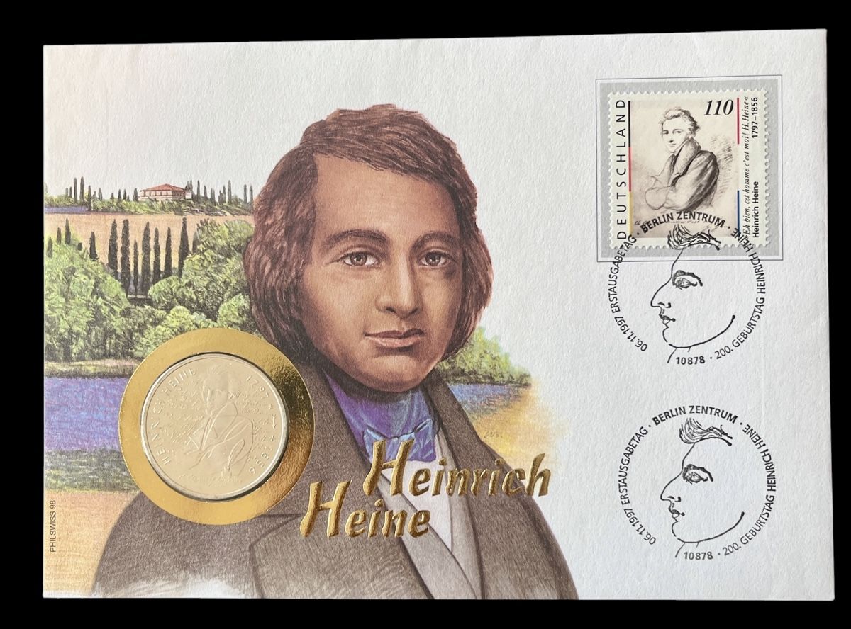 Tutti le monete: Münzbrief Heinrich Heine – Nuovo e nell'imballaggio originale da Winterthur venduto da Numismatica-Vitu