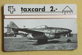Taxkarte Messerschmitt ME-262A-1b III.EJG 2.00Fr. ungelaufen