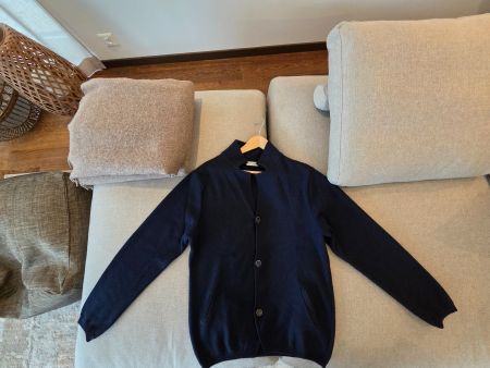 Elegante Strickjacke von Pancaldi, Grösse XL, Dunkelblau