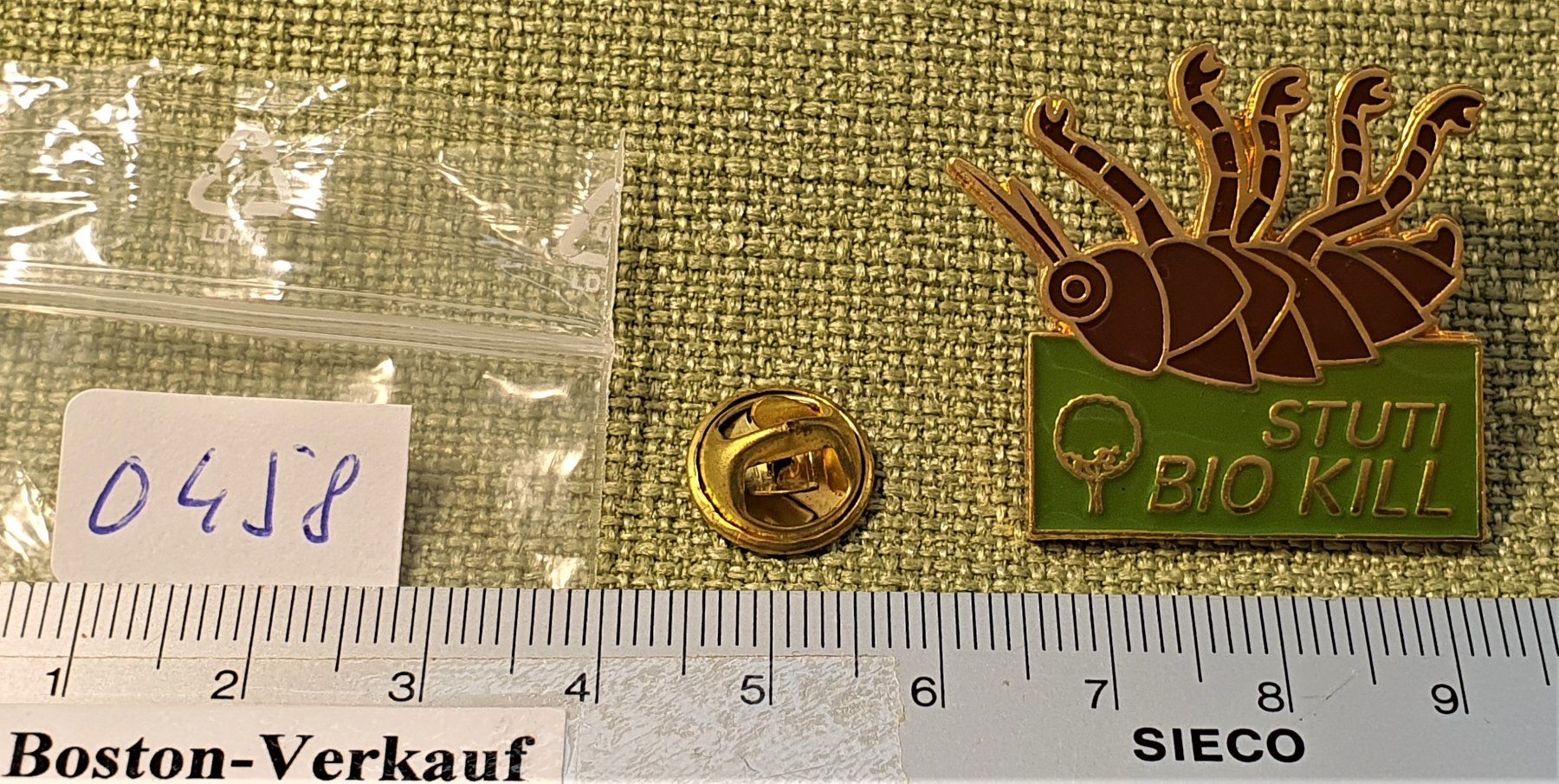 Placchette & Badge: O458 - Pin STUTI BIO KILL – Usato da Reinach BL venduto da Boston-Verkauf 1