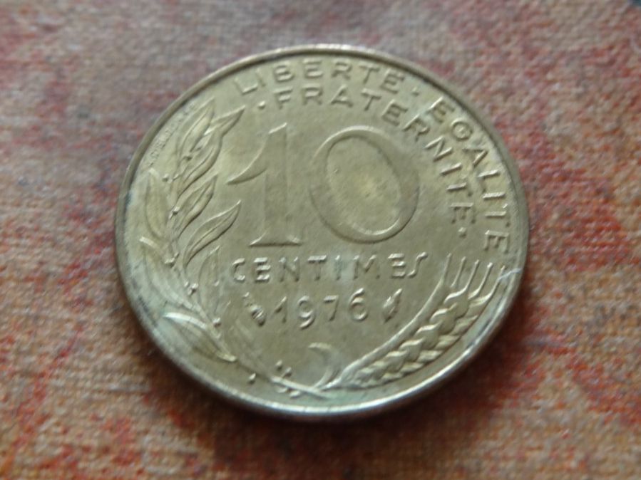 Tutti le monete: FRANCE  10 Centimes  1976  (P) – Usato da Romanel-sur-Lausanne venduto da Swift13
