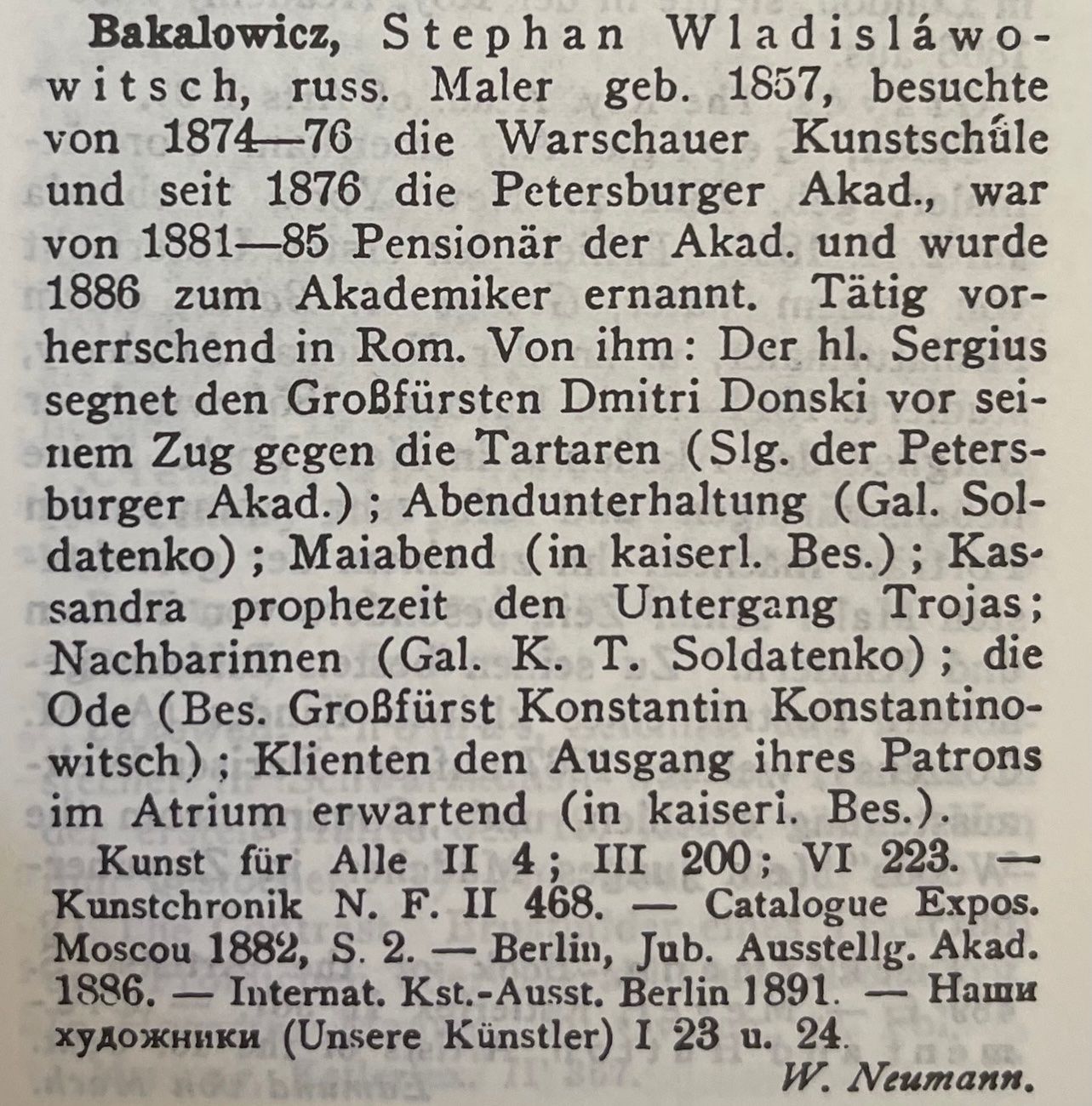 Gemälde: Bakalowicz Stephan (1857-1947) – Gebraucht aus Grosshöchstetten von Perle1951 4