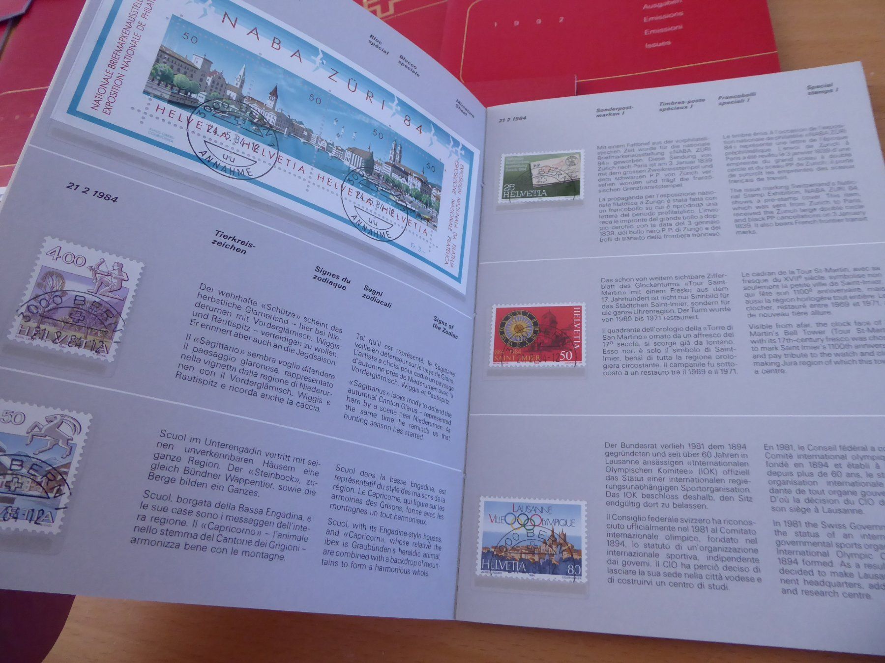 Tutti i francobolli: POSTEN JAHRBÜCHER E.T. ENTWERTET – Usato da Rothrist venduto da swisstools 1