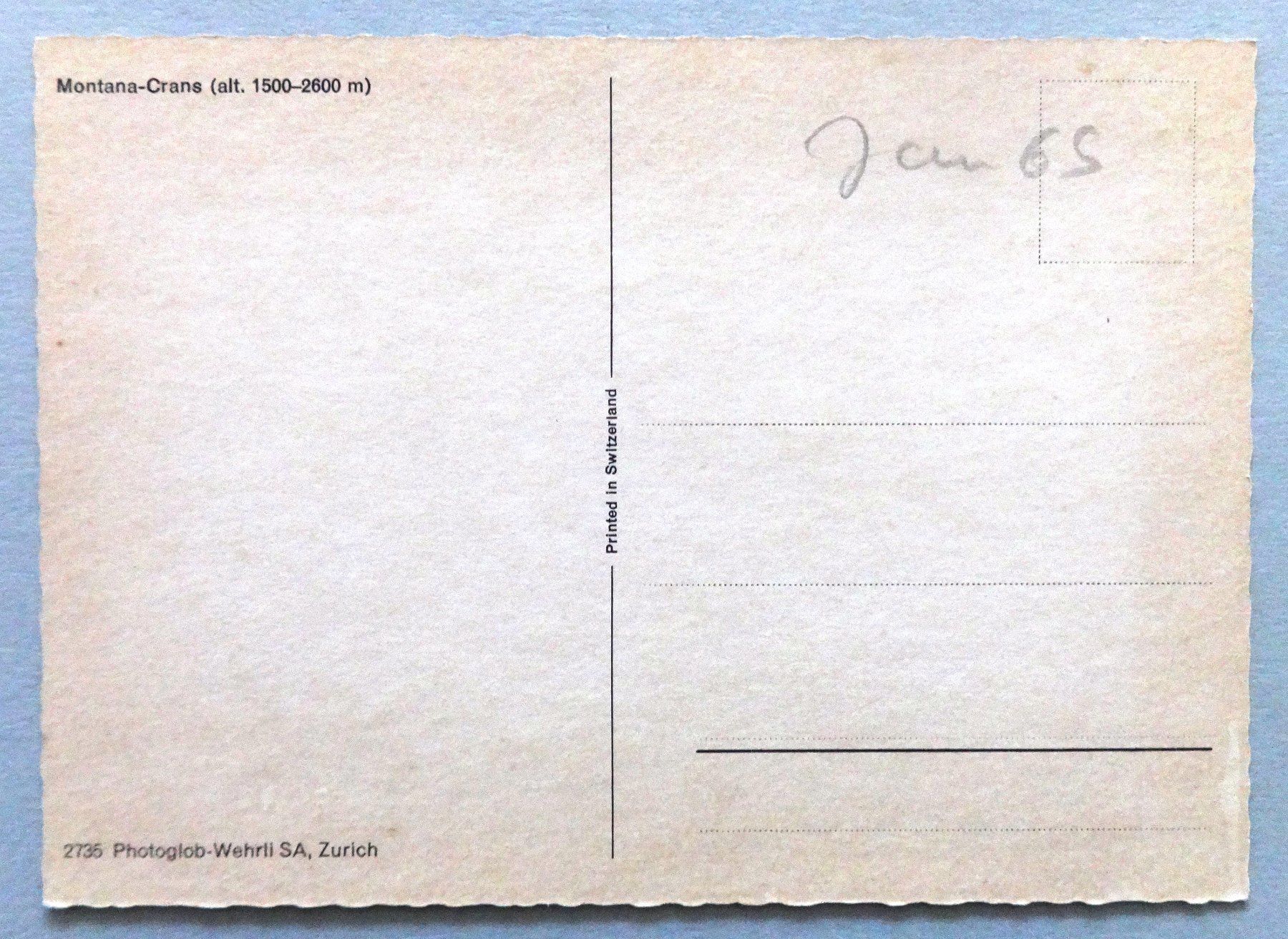 Cartoline postali: Montana-Crans – Usato da Fétigny venduto da Billy2miny 1