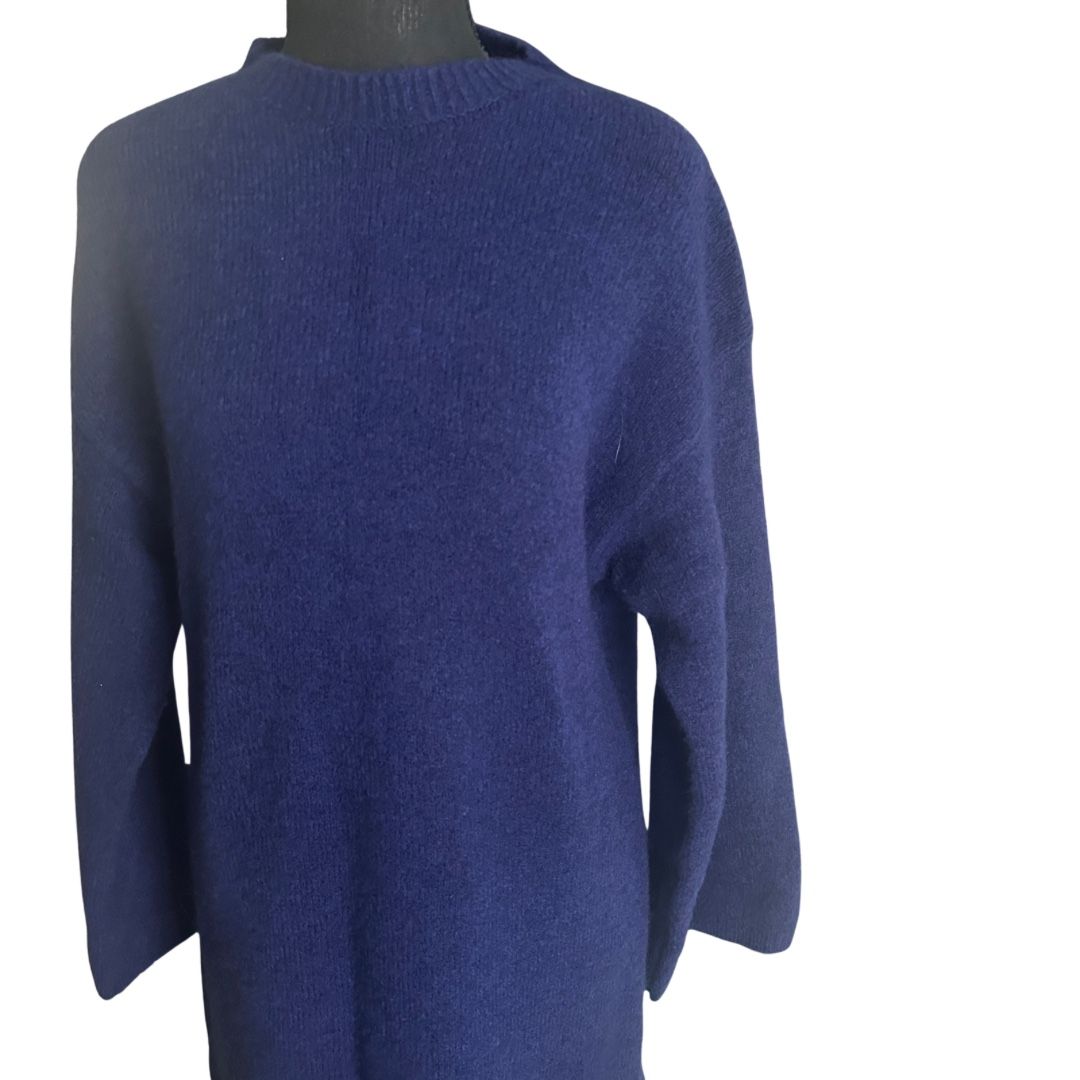 Massimo Dutti Vestiti: MASSIMO DUTTI BLUE WOOL MIDI DRESS M – Usato da Zofingen venduto da JumpInVintage 3