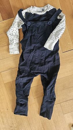 Papu Jersey Set mit Latzhose  Gr. 98/104  weich & bequem