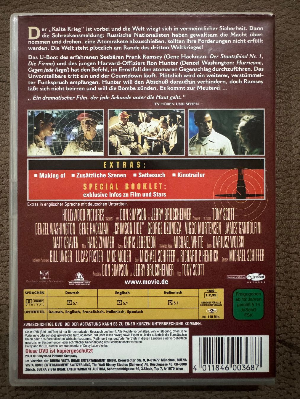 Alle DVDs: Crimson Tide – Gebraucht aus Dietikon von MuNathy 1
